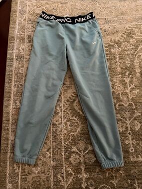 Nike Light Blue Jogger Sweatpants with NIKE PRO Waistband